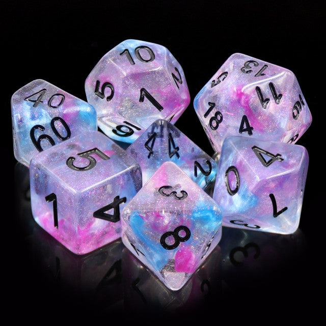 Ceremonial Chrome 7pc Polyhedral Dice Set For RPGs